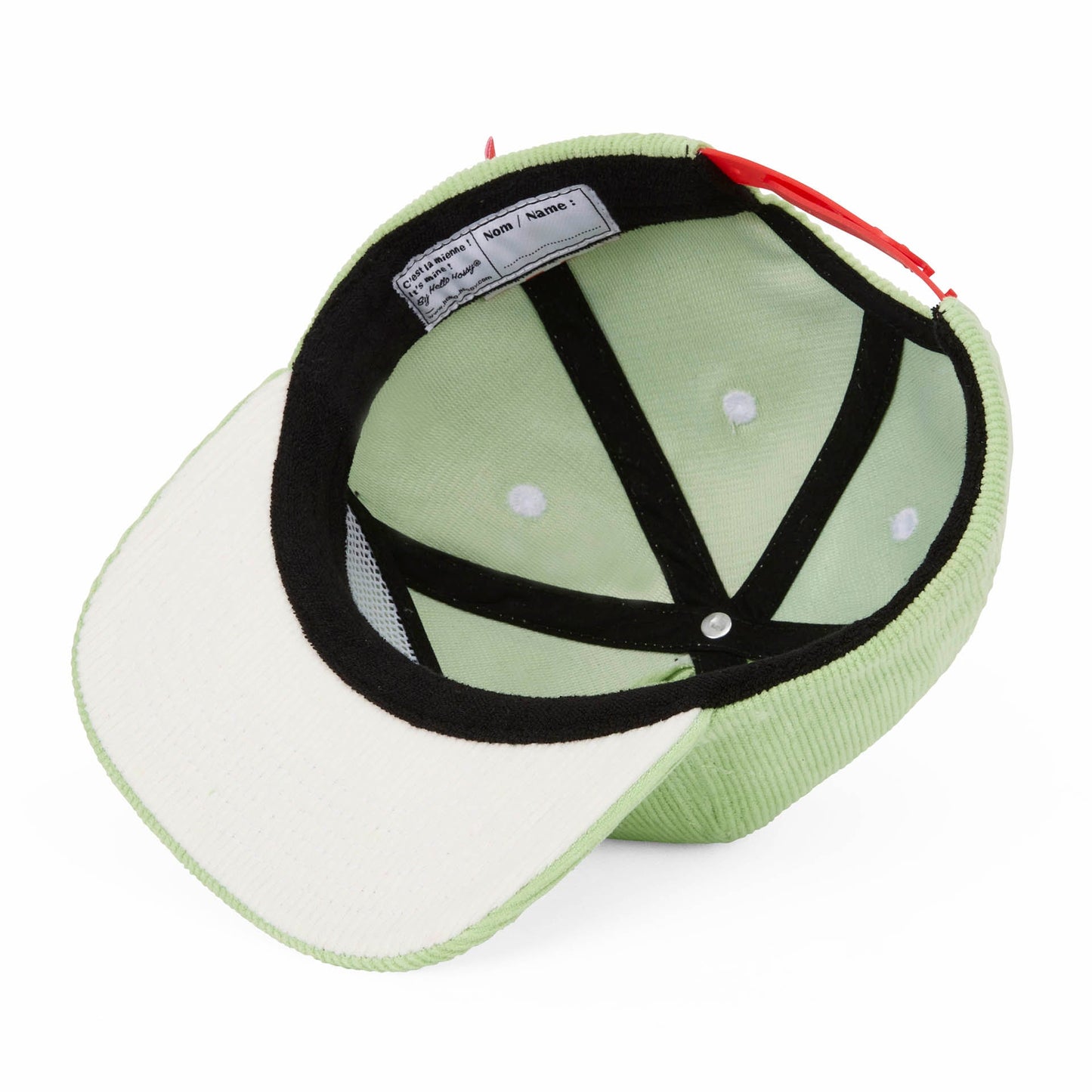 Mini Kiwi kinderpet, vlakke klep, fluweel, Oeko-Tex gecertificeerd, vanaf 9 maanden, Cool Kids Only!