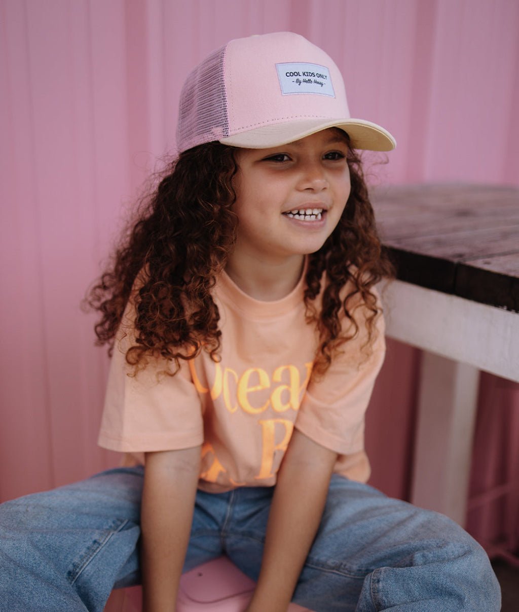 Casquette Mini Powder Pink Enfants & Bébés, Cool Kids Only, Hello Hossy