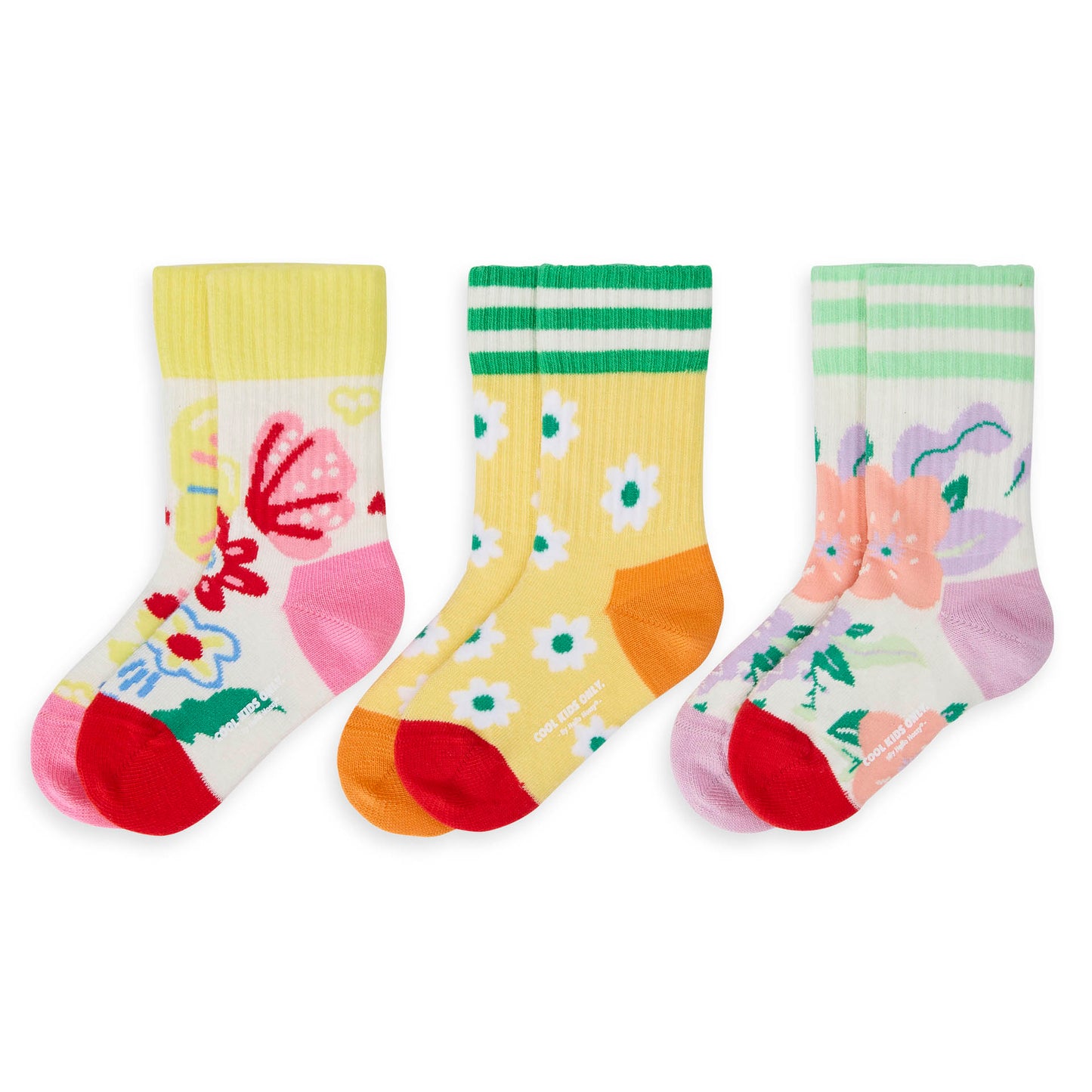 Set Kindersokken, biologisch katoen, kleurrijk accessoire, kindercadeau, vanaf 1 jaar, Cool Kids Only !