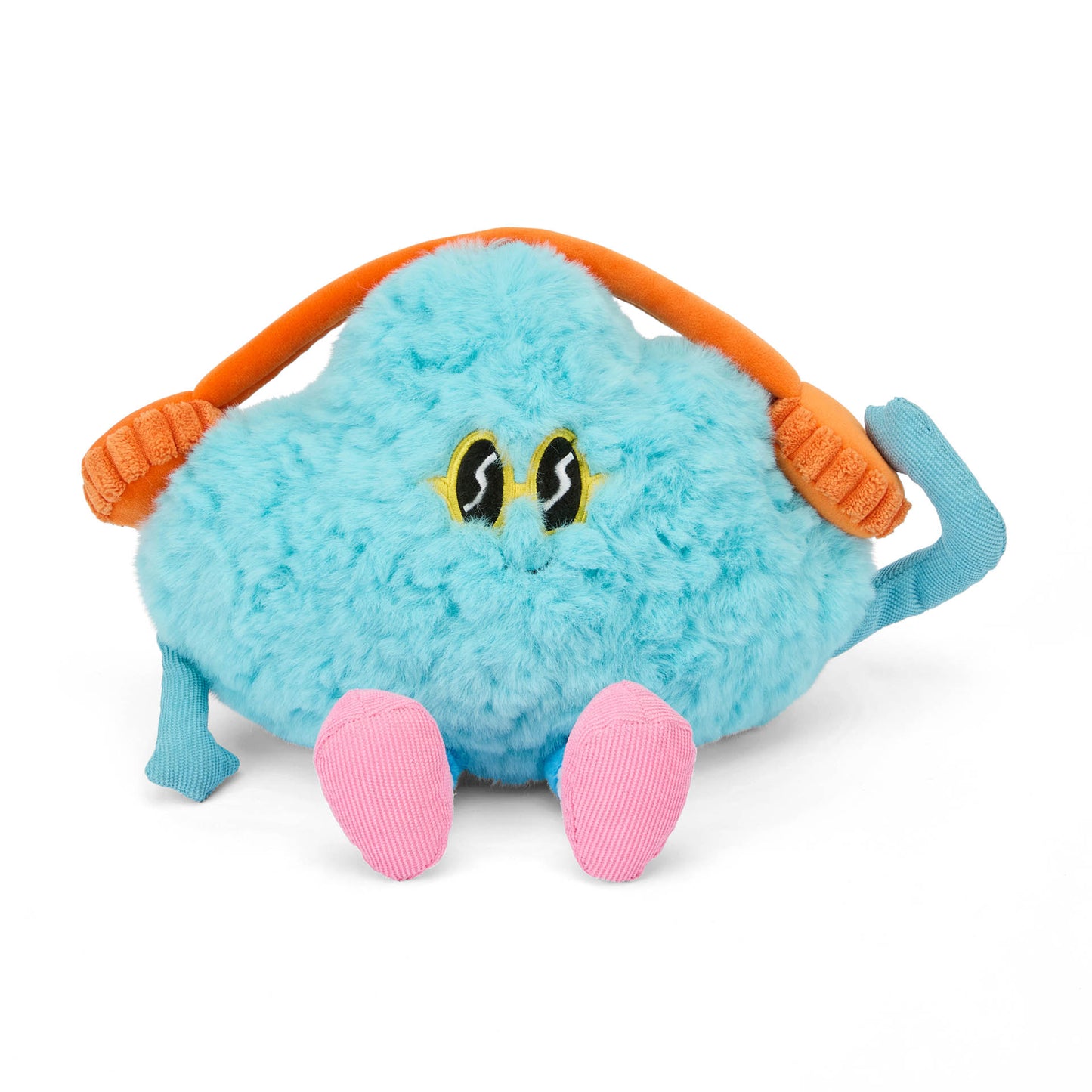 Peluche originale pour enfant Hello Hossy forme nuage Rock N Cloud - vue de face, posée