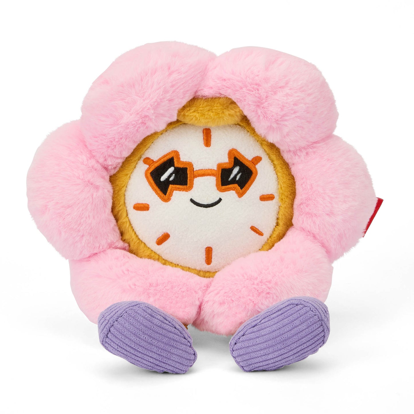 Peluche originale pour enfant Hello Hossy forme horloge-fleur Tic Tac Bloom - vue de face, posée
