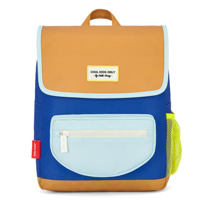Rugzak kind blauw beschermhoesje rits coque camel Hello Hossy