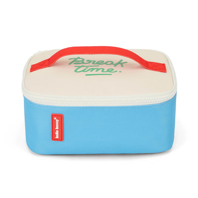 Lunchtas kind blauw detail rood tekst groen Hello Hossy