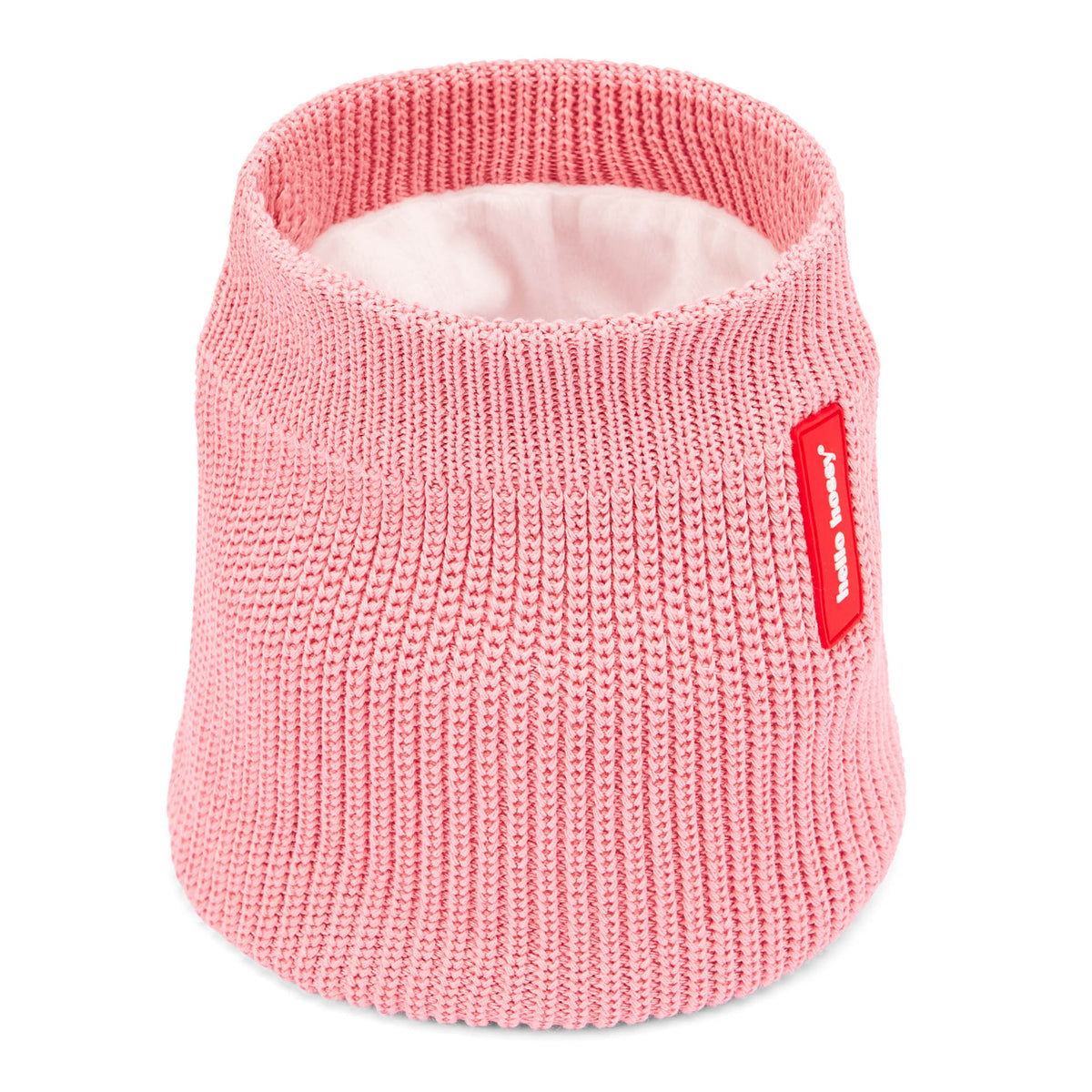 Snood kind roze tricot fleece voering rode Hello Hossy