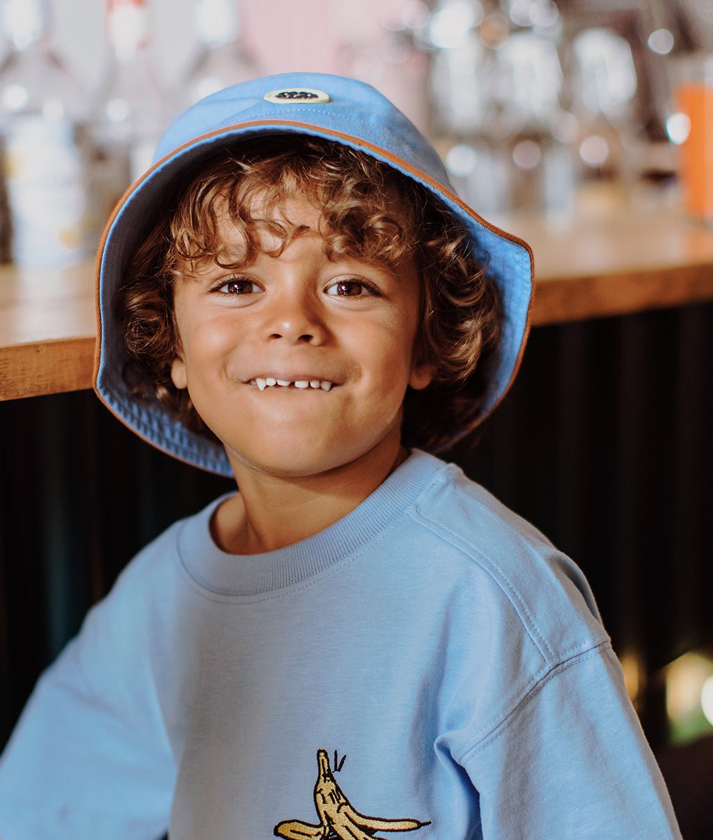 Bob Hat Baby Mini Yosemite met koord 100% biologisch katoen, oeko-tex gecertificeerd, vanaf 9 maanden, Cool Kids Only !
