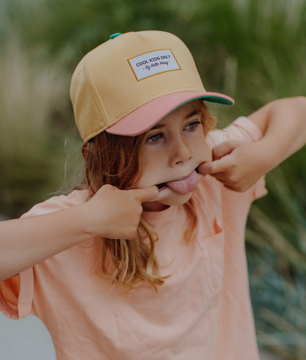 Casquette Enfants Mini Sunset, visière courbée, 100% coton biologique, certifiée Oeko-Tex, dès 9 mois, Cool Kids Only !