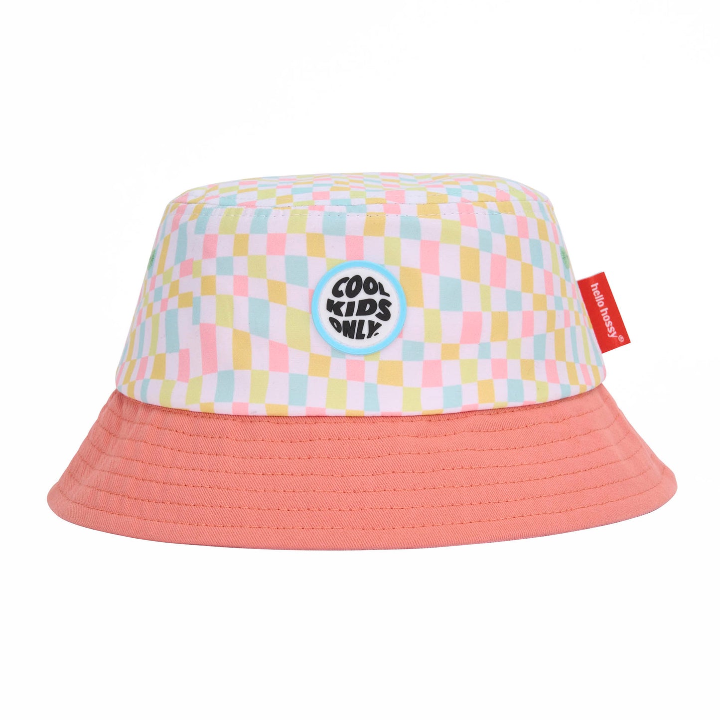 Bob Enfants Pinky Square avec cordon, éco-responsable, certifié Oeko-Tex, dès 9 mois, Cool Kids Only !