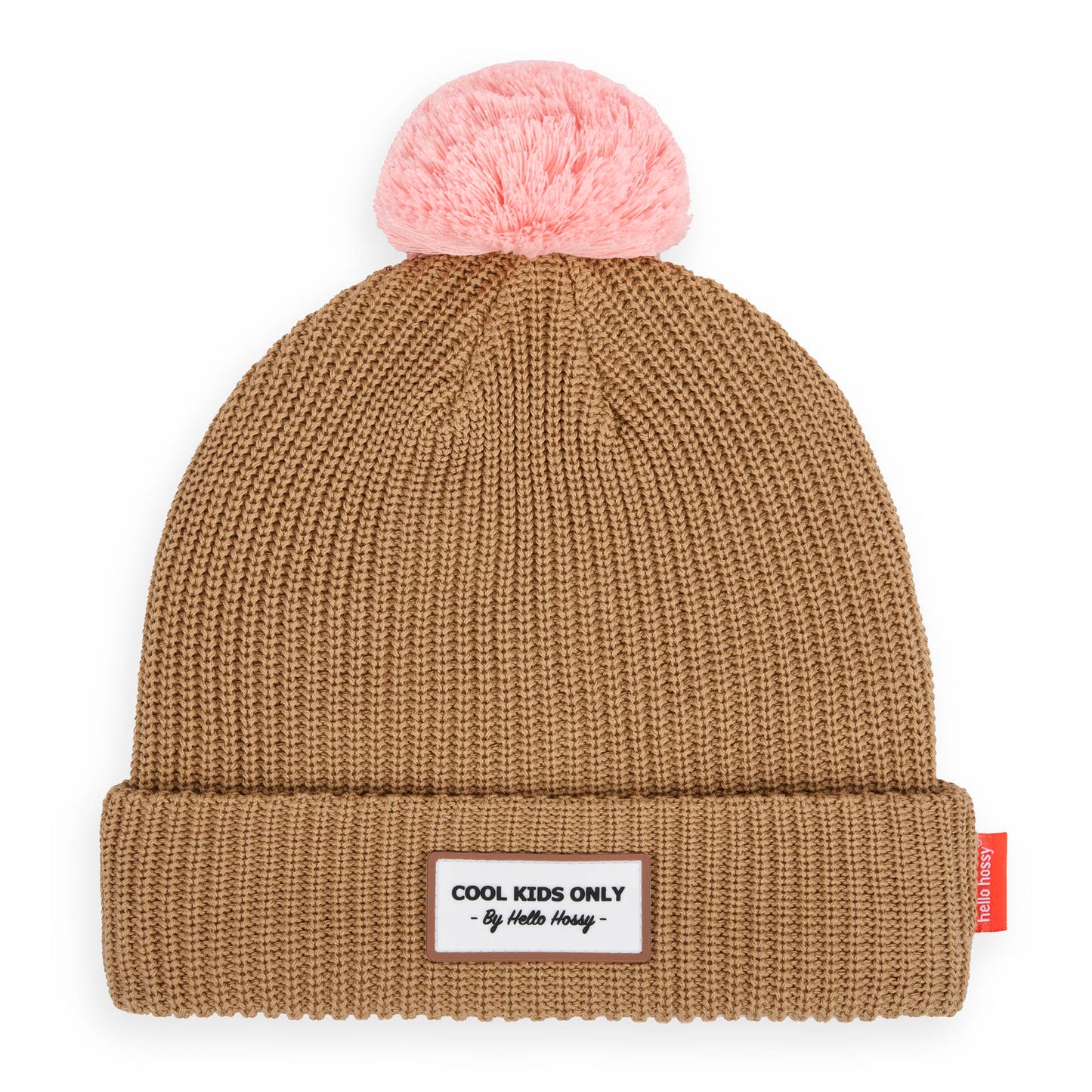 Bonnet avec pompon Color Block Macaroon pour enfant et bébé – vue à plat