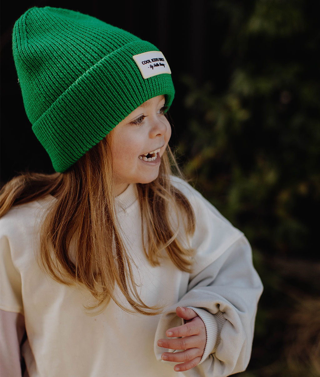 Bonnet coloré Enfants Pop Croco, maille douce et fine, laine, sans pompon, dès 9 mois, Cool Kids Only !