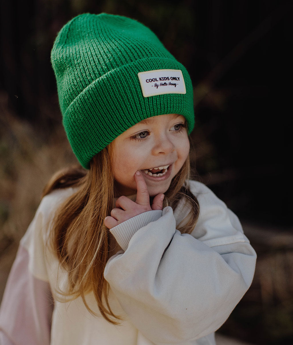 Bonnet coloré Enfants Pop Croco, maille douce et fine, laine, sans pompon, dès 9 mois, Cool Kids Only !