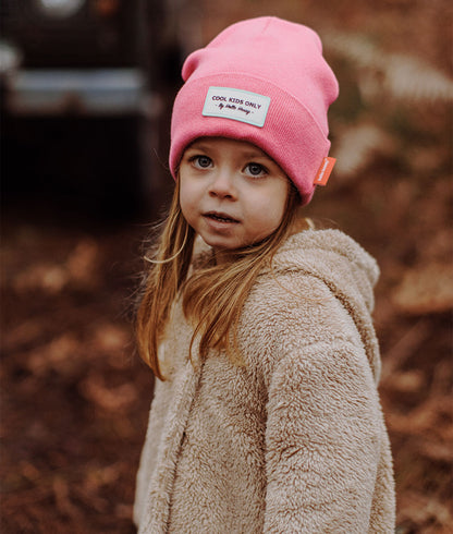 Bonnet Enfants Urban Fuchsia, coton, effet chiné, maille douce et fine, dès 9 mois, Cool Kids Only !