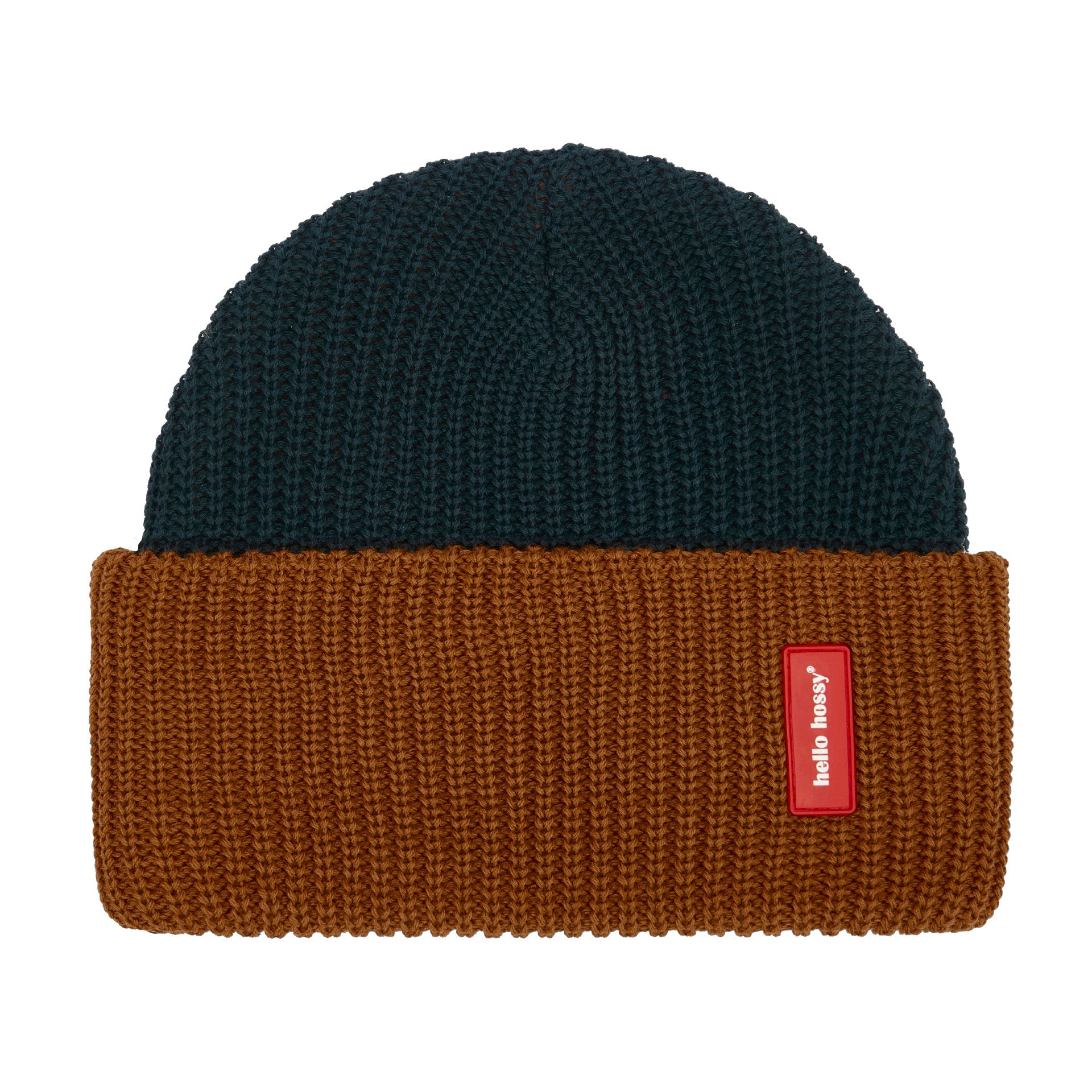 Bonnet en maille bicolore Flow Polo pour enfant et bébé – vue à plat