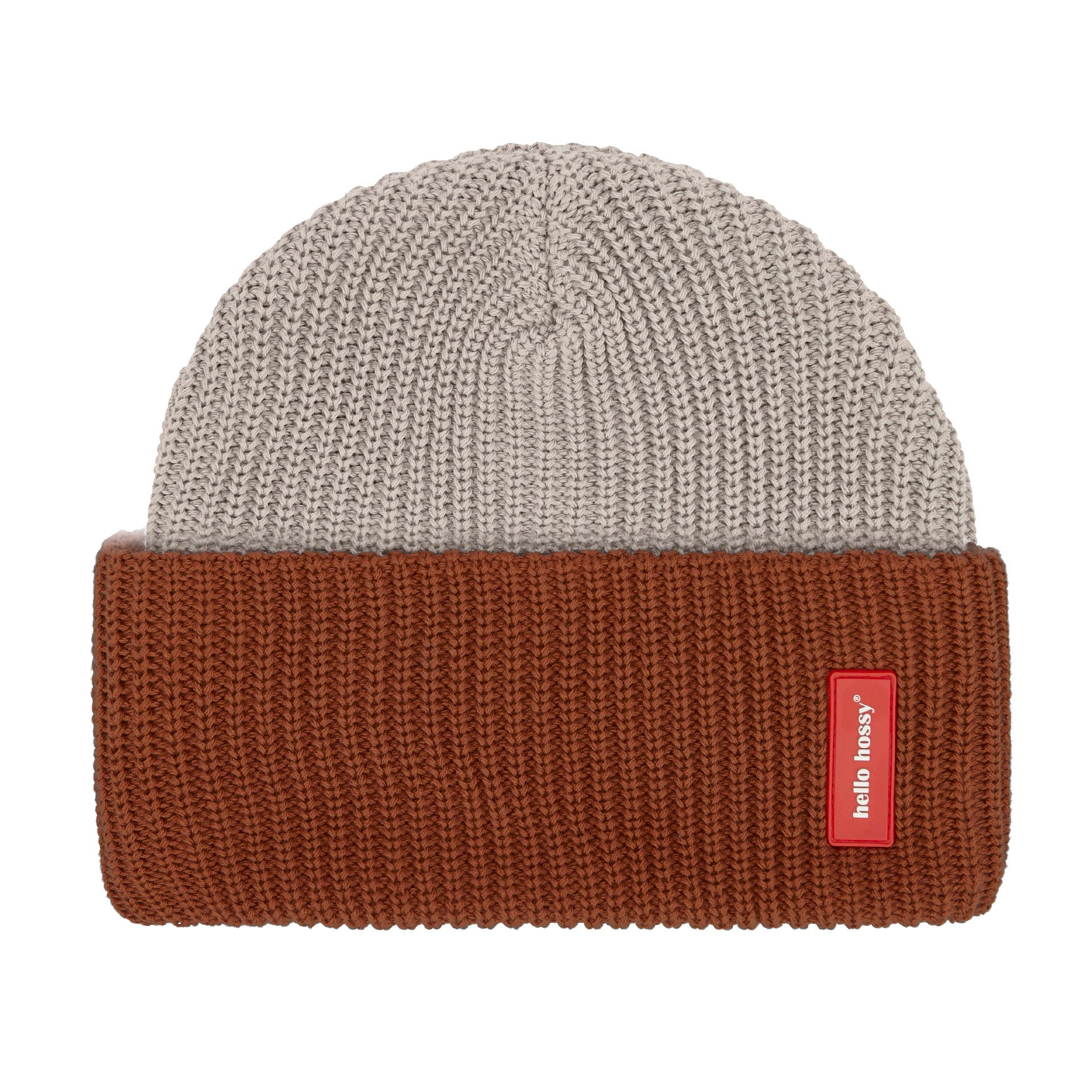 Bonnet en maille bicolore Flow Tom pour enfant et bébé – vue à plat
