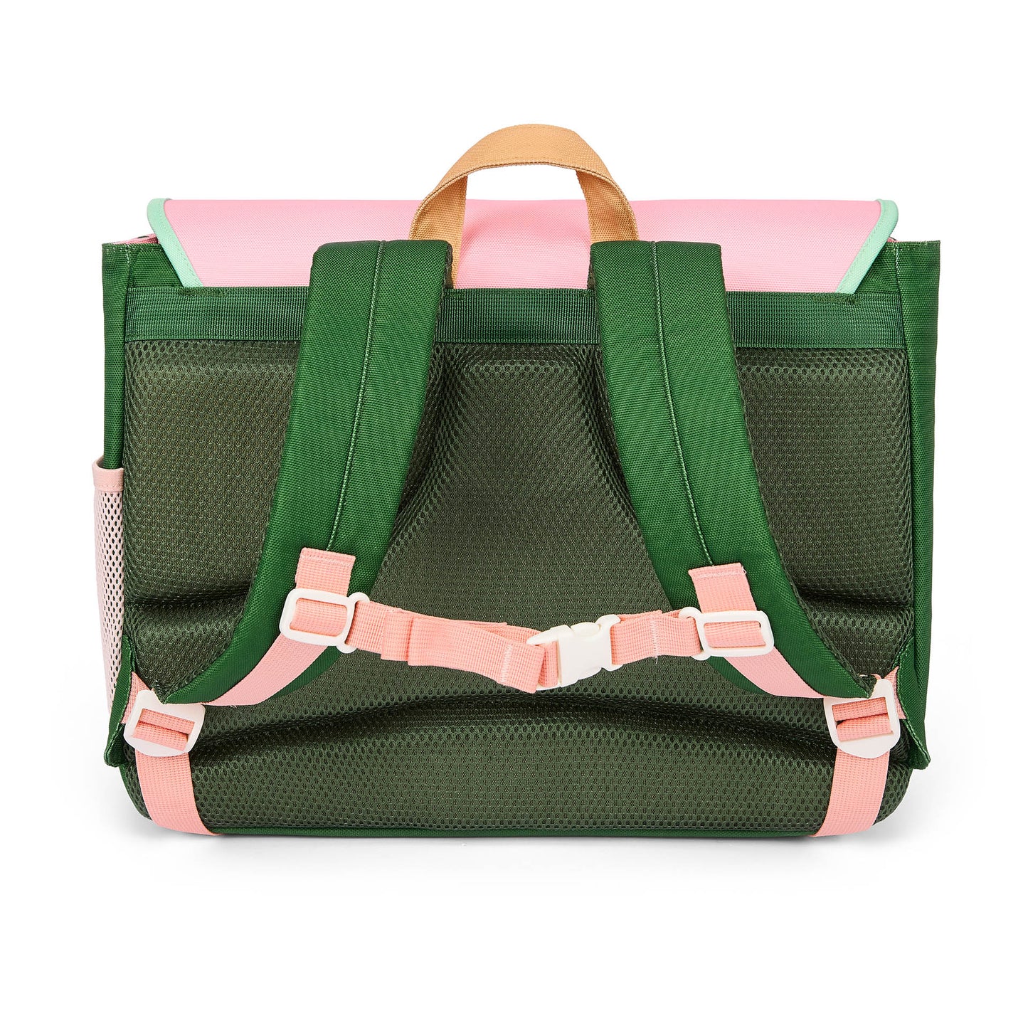 Schooltas kind groen en roze verstelbare bandjes Hello Hossy