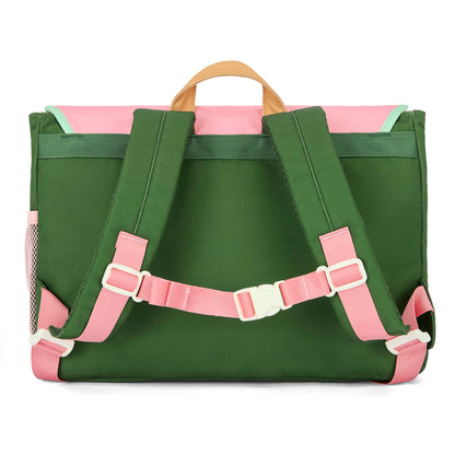 Schooltas kind groen roze verstelbare bandjes Hello Hossy