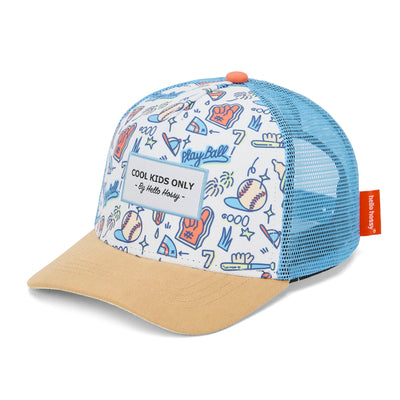 Pet trucker blauw baseball motief niet gedragen Hello Hossy