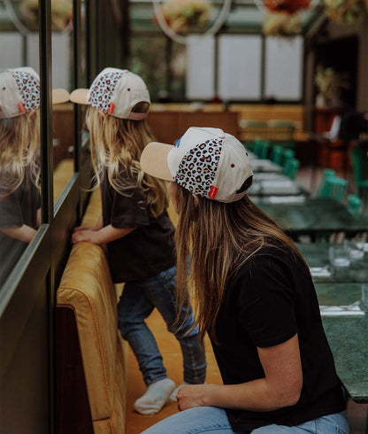 Casquette Mamans-Enfants Léopard #3, visière courbée, matchy-matchy, éco-responsable, dès 9 mois, Cool Kids Only !