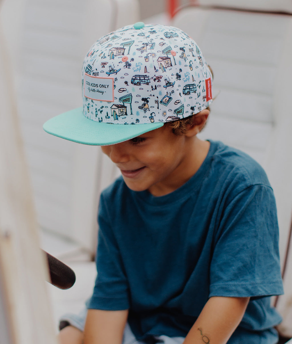 Casquette Enfants Hossegor, visière plate, éco-responsable, certifiée Oeko-Tex, dès 9 mois, Cool Kids Only !