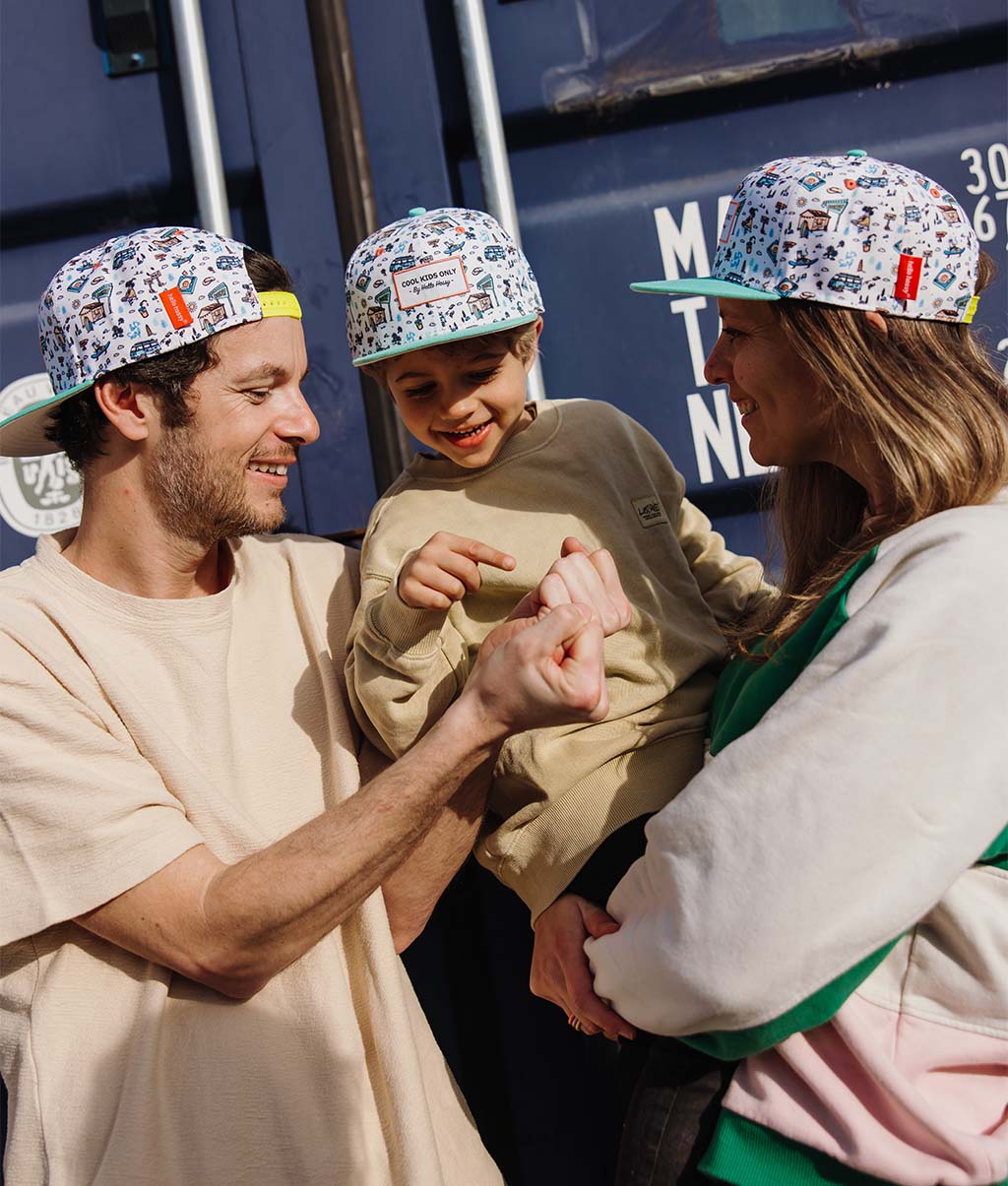 Casquette Parents-Enfants Hossegor, visière plate, éco-responsable, matchy-matchy, dès 9 mois, Cool Kids Only !