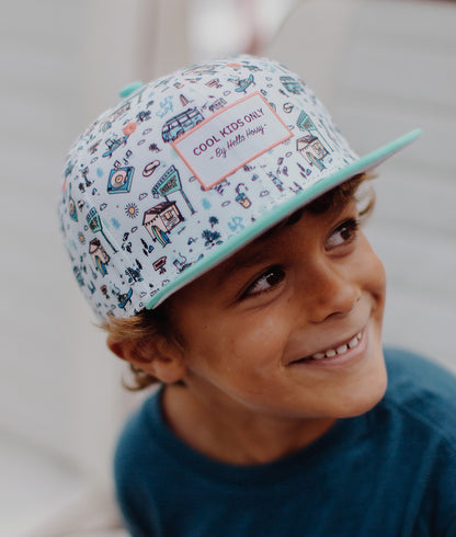 Casquette Enfants Hossegor, visière plate, éco-responsable, certifiée Oeko-Tex, dès 9 mois, Cool Kids Only !