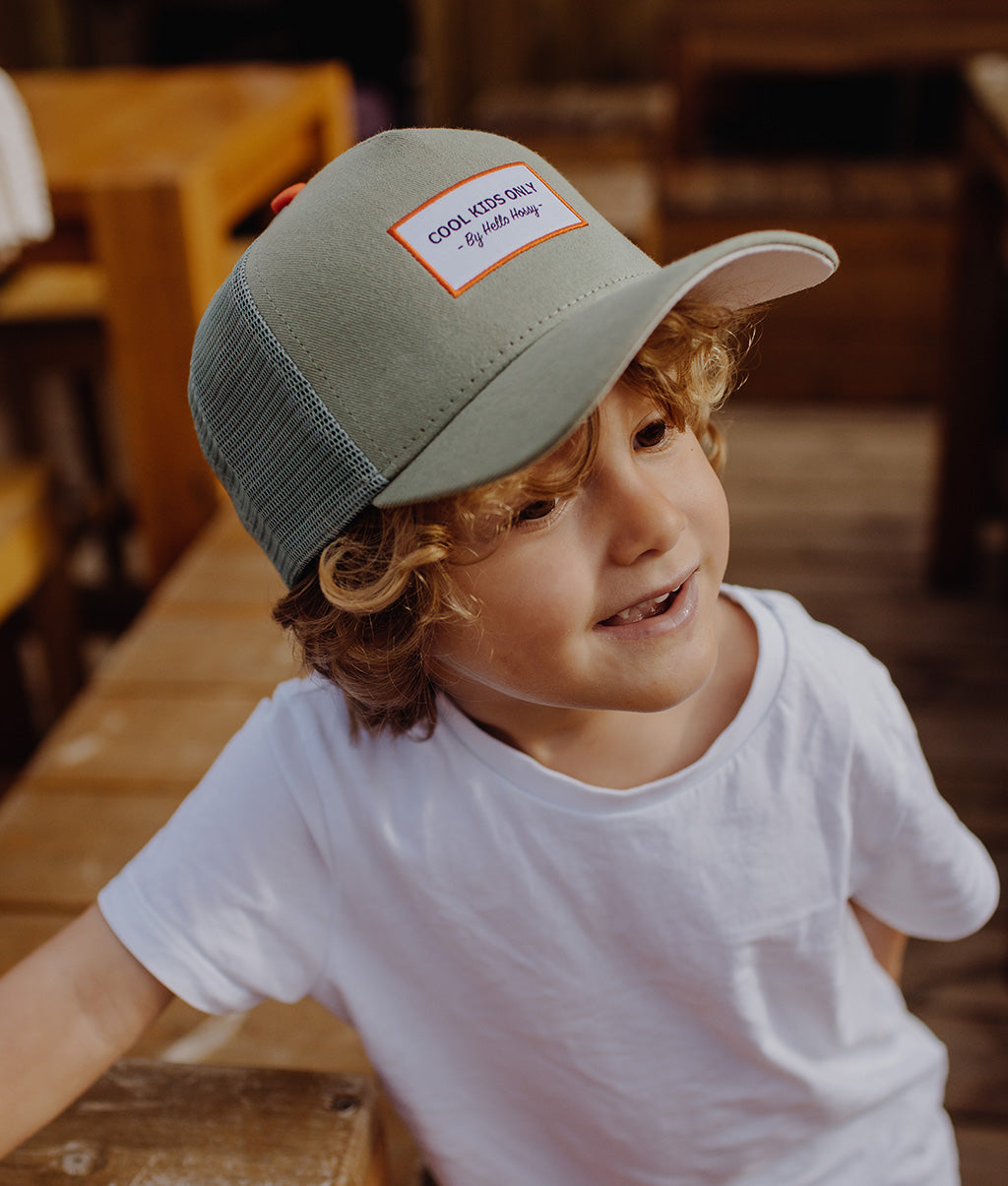 Casquette Parents-Enfants Mini Olive, style Trucker, matchy-matchy, éco-responsable, dès 9 mois, Cool Kids Only !