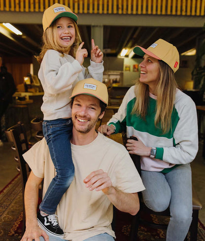 Casquette Parents-Enfants Mini Sunset, visière courbée, 100% coton biologique, matchy-matchy, dès 9 mois, Cool Kids Only !