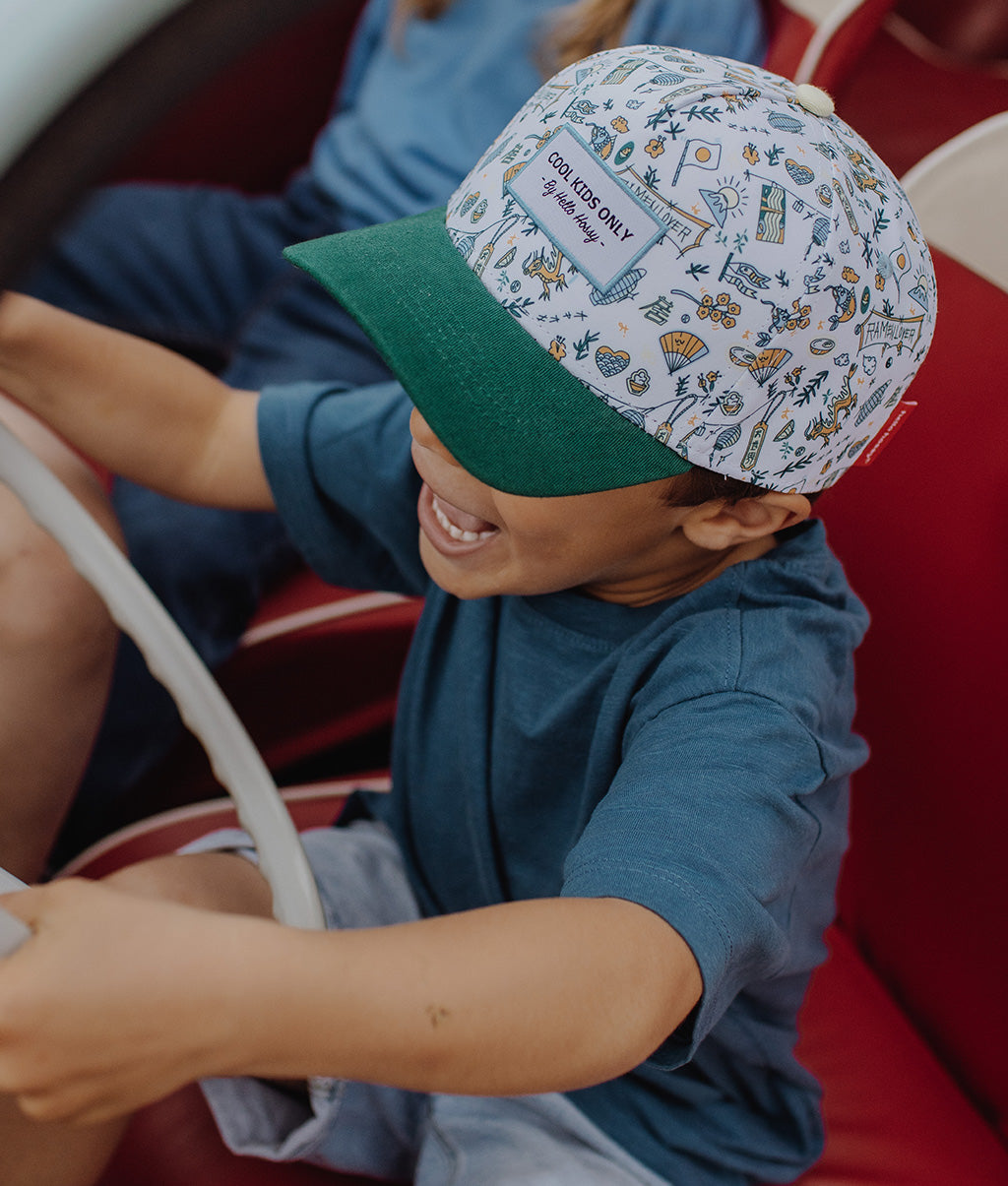 Casquette Enfants Japan, visière courbée, éco-responsable, certifiée Oeko-Tex, dès 9 mois, Cool Kids Only !