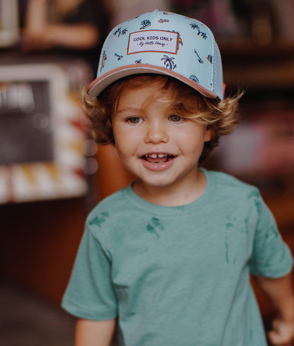 Casquette Enfants Blue Island, style Trucker, éco-responsable, certifiée Oeko-Tex, dès 9 mois, Cool Kids Only !