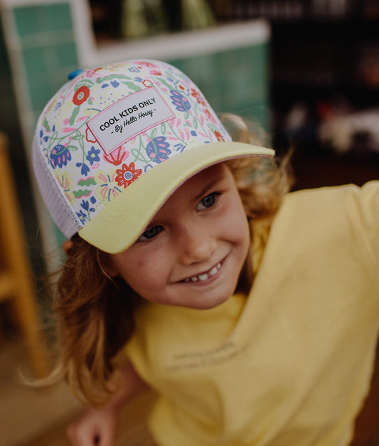 Casquette Enfants Garden Party, style Trucker, éco-responsable, certifiée Oeko-Tex, dès 9 mois, Cool Kids Only !