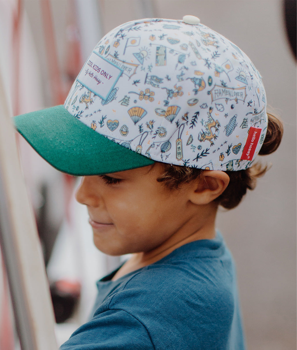 Casquette Enfants Japan, visière courbée, éco-responsable, certifiée Oeko-Tex, dès 9 mois, Cool Kids Only !