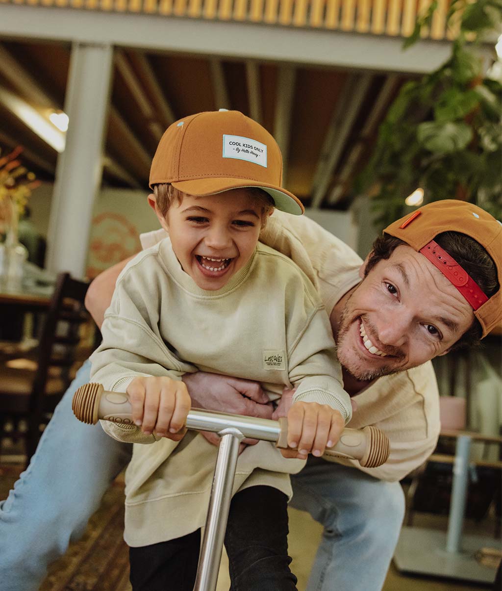 Casquette Parents-Enfants Mini Peanut, visière courbée, 100% coton biologique, matchy-matchy, dès 9 mois, Cool Kids Only !