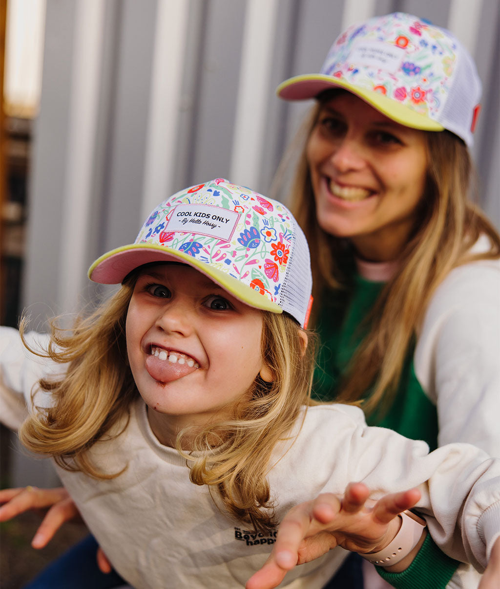 Casquette Parents-Enfants Garden Party, style Trucker, éco-responsable, matchy-matchy, dès 9 mois, Cool Kids Only !