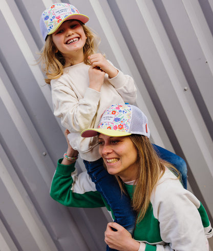 Casquette Parents-Enfants Garden Party, style Trucker, éco-responsable, matchy-matchy, dès 9 mois, Cool Kids Only !