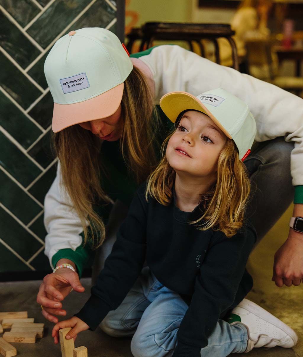 Casquette Parents-Enfants Mini Aloe, visière courbée, 100% coton biologique, matchy-matchy, dès 9 mois, Cool Kids Only !