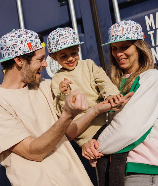 Casquette Parents-Enfants Hossegor, visière plate, matchy-matchy, éco-responsable, dès 9 mois, Cool Kids Only !