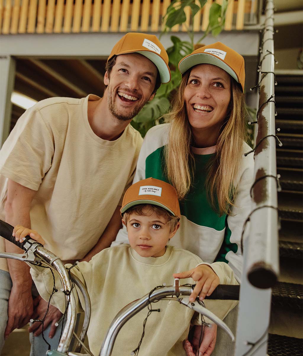 Casquette Parents-Enfants Mini Peanut, visière courbée, matchy-matchy, 100% coton biologique, dès 9 mois, Cool Kids Only !