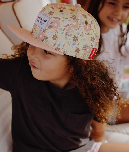 Casquette Enfants Pastel Blossom, visière plate, éco-responsable, certifiée Oeko-Tex, dès 9 mois, Cool Kids Only !