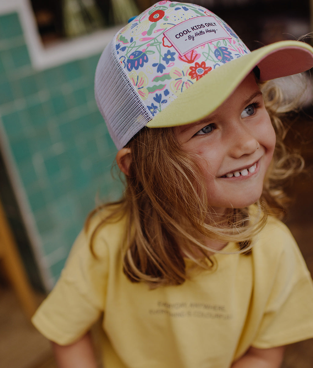 Casquette Enfants Garden Party, style Trucker, éco-responsable, certifiée Oeko-Tex, dès 9 mois, Cool Kids Only !