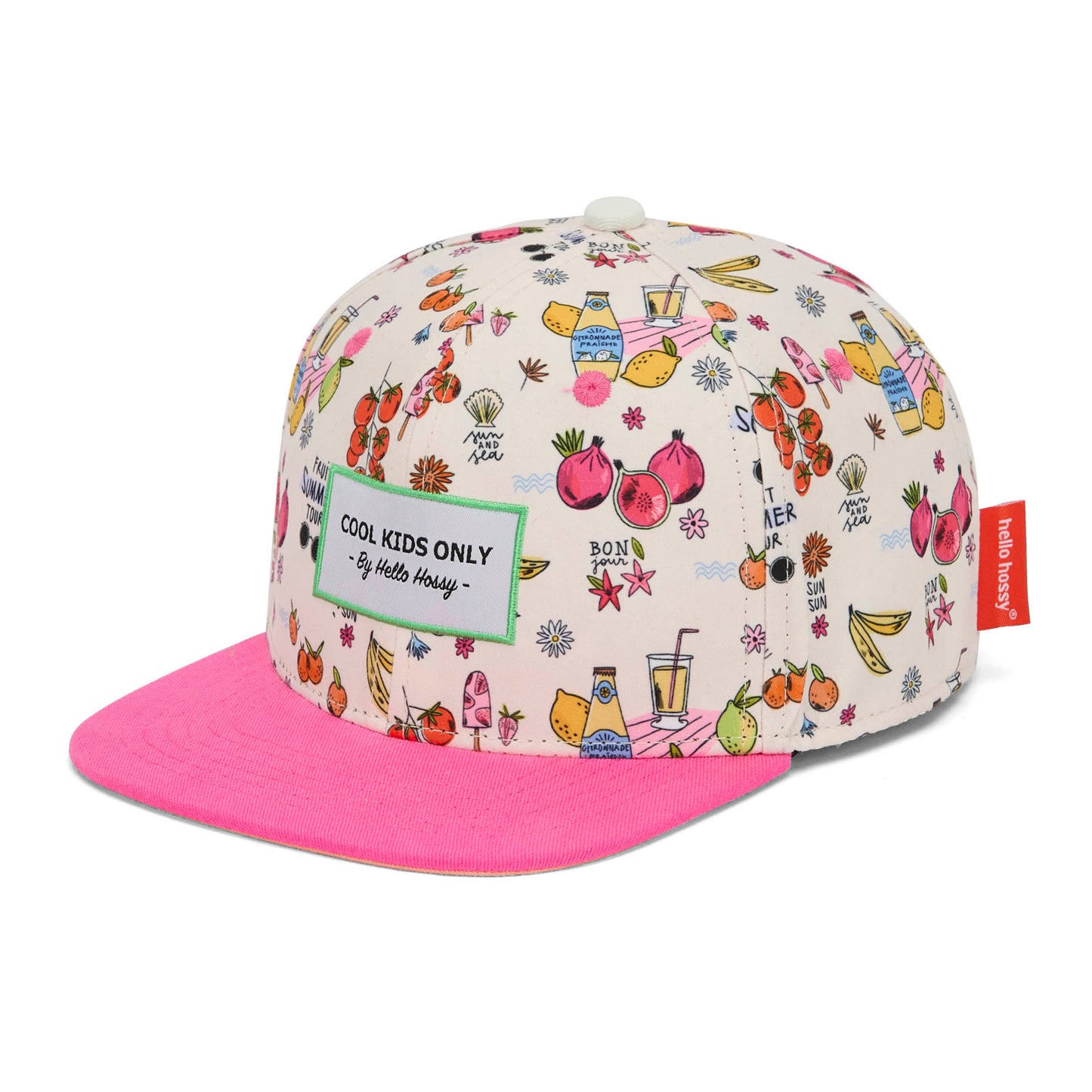 Kinderpet prints roze klep niet gedragen Hello Hossy