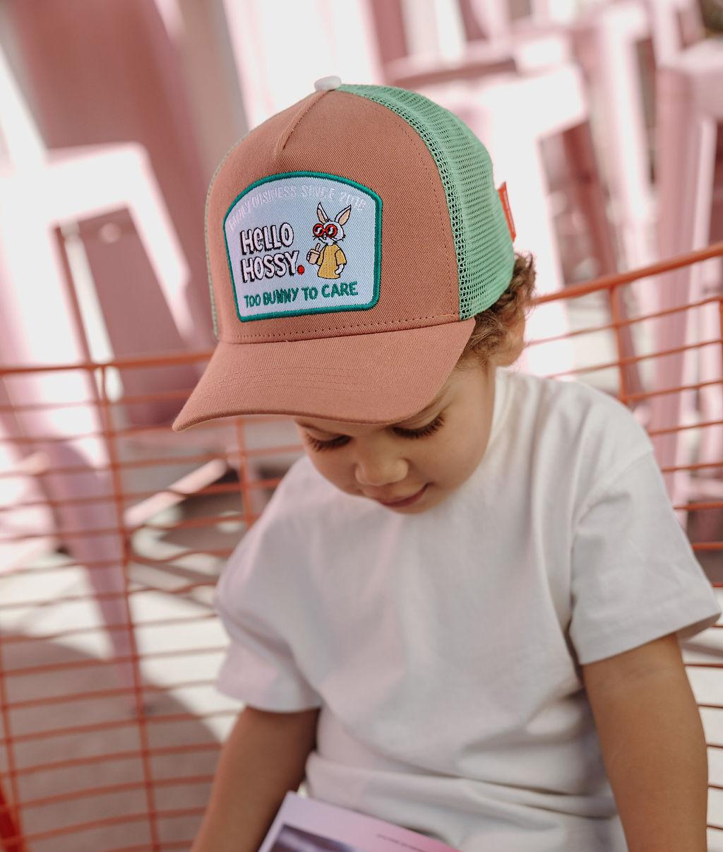 Pet voor kinderen bruin groen gebogen klep Patch konijn Hello Hossy