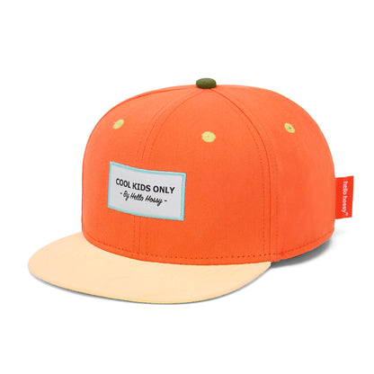Pet kind oranje geel plat vizier borduurwerk Cool Kids Only Hello Hossy