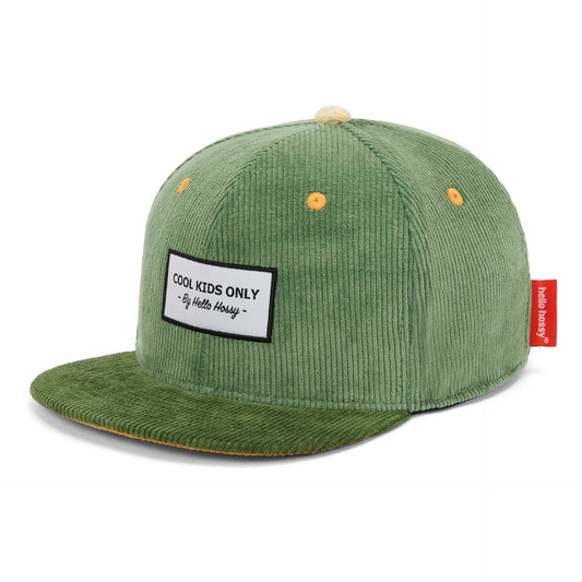 Casquette velours verte Sweet Kiwi pour enfant – vue de 3/4