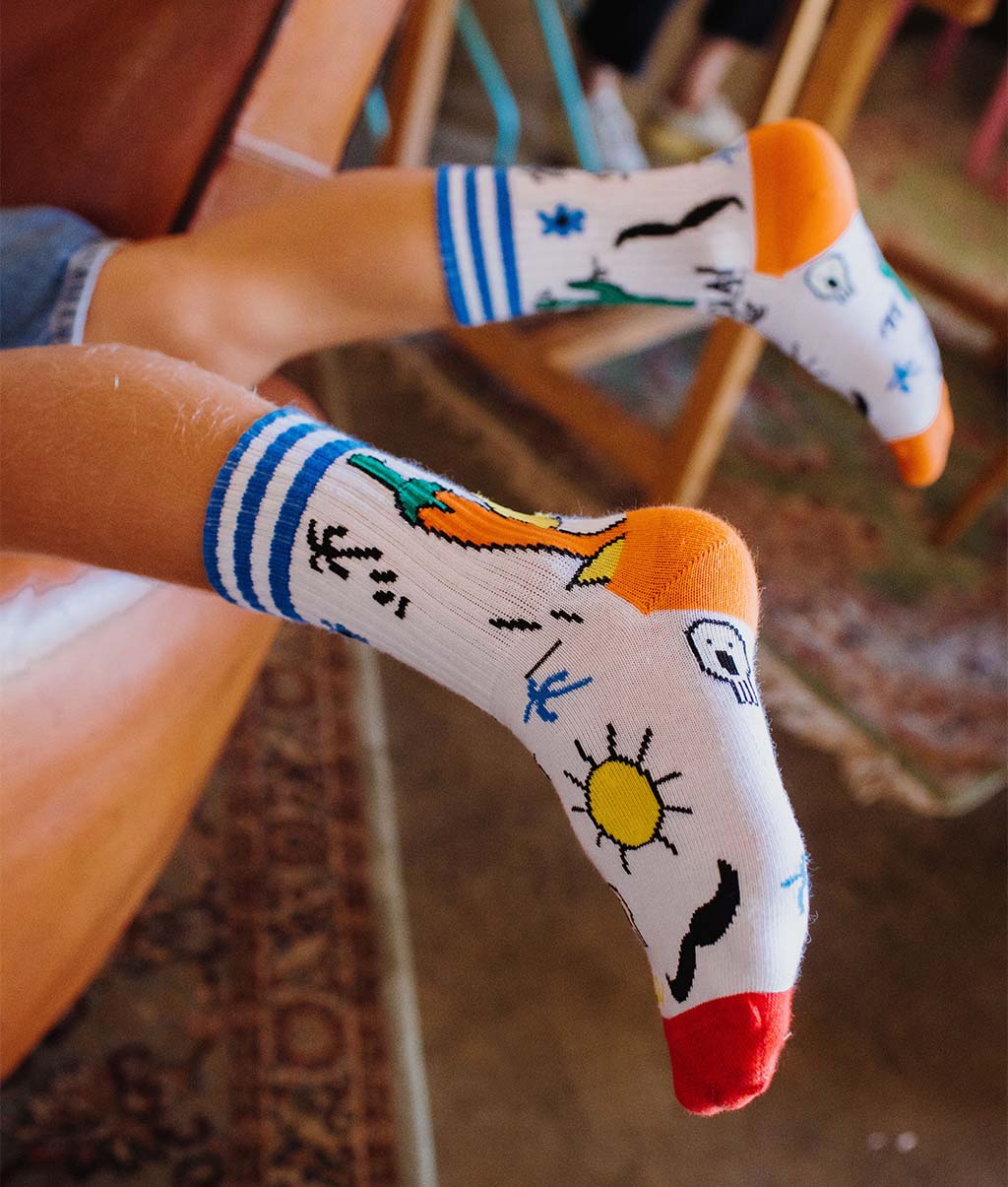 Chaussettes Enfants Mexico, coton biologique, accessoire coloré, cadeau enfant, dès 1 an, Cool Kids Only !