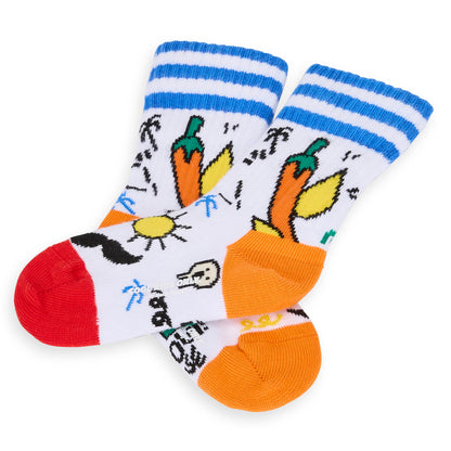 Chaussettes Enfants Mexico, coton biologique, accessoire coloré, cadeau enfant, dès 1 an, Cool Kids Only !