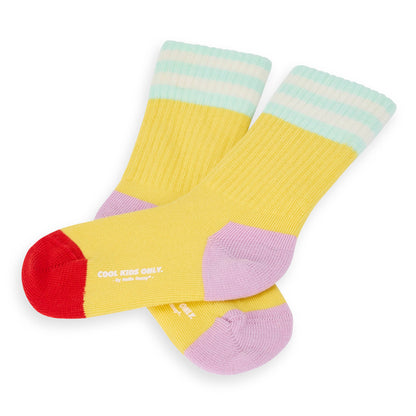 Chaussettes Enfants Mini Sunshine, coton biologique, accessoire coloré, cadeau enfant, dès 1 an, Cool Kids Only !