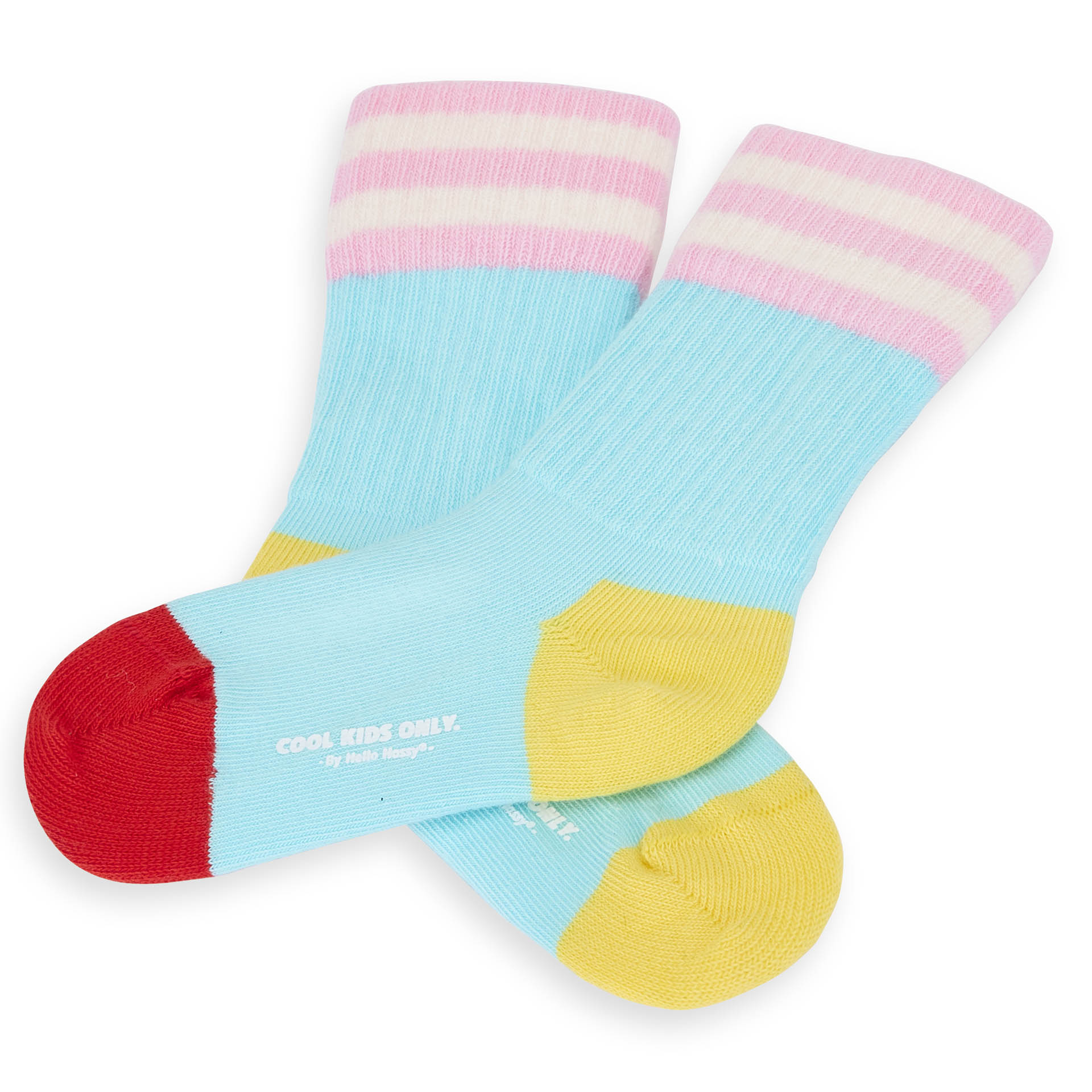 Chaussettes Enfants Mini Azur, coton biologique, accessoire coloré, cadeau enfant, dès 1 an, Cool Kids Only !