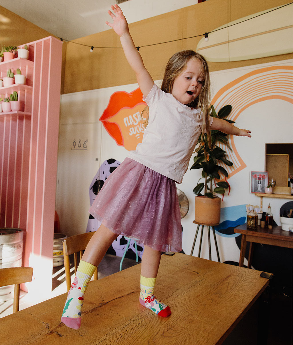 Chaussettes Enfants Garden Party, coton biologique, accessoire coloré, cadeau enfant, dès 1 an, Cool Kids Only !