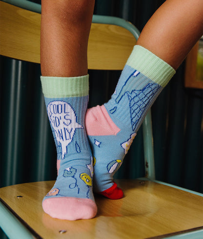 Chaussettes Enfants Blue Cream, coton biologique, accessoire coloré, cadeau enfant, dès 1 an, Cool Kids Only !