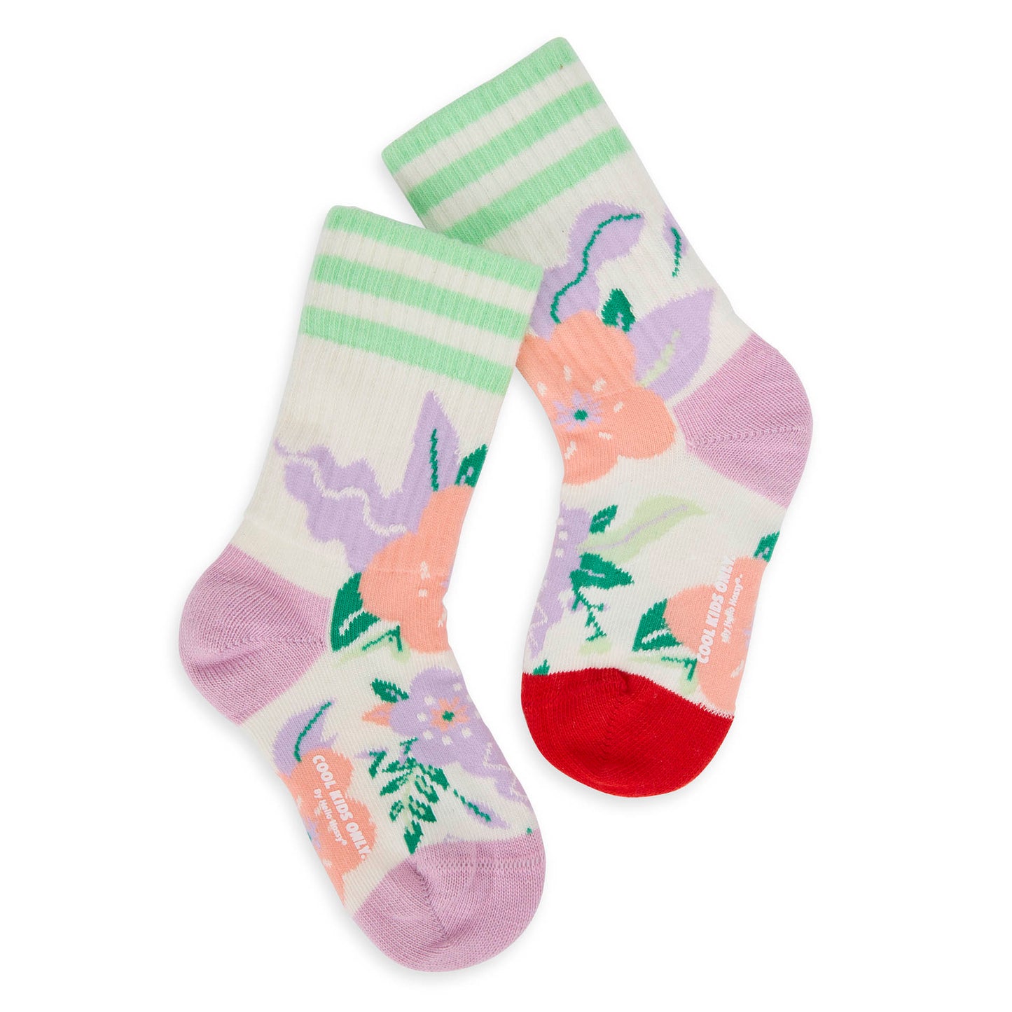 Chaussettes Enfants Flowers, coton biologique, accessoire coloré, cadeau enfant, dès 1 an, Cool Kids Only !