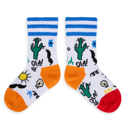 Chaussettes Enfants Mexico, coton biologique, accessoire coloré, cadeau enfant, dès 1 an, Cool Kids Only !